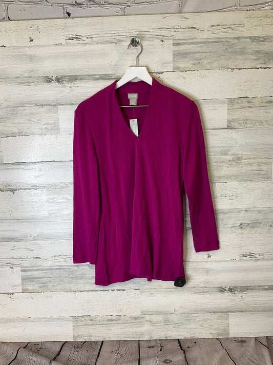 Top Long Sleeve Basic By Chicos In Pink, Size: S