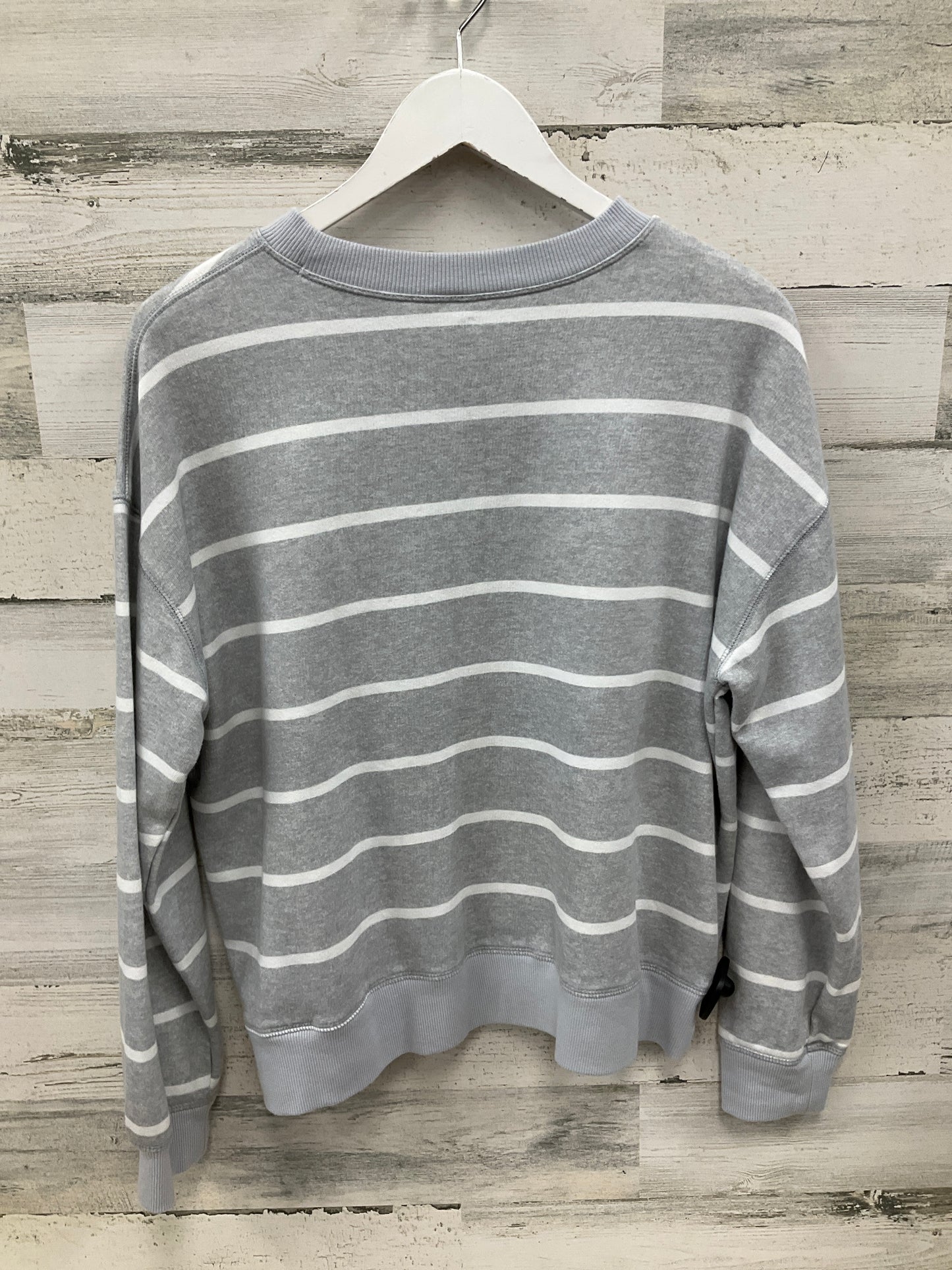 Top Long Sleeve By So In Grey & White, Size: 2x