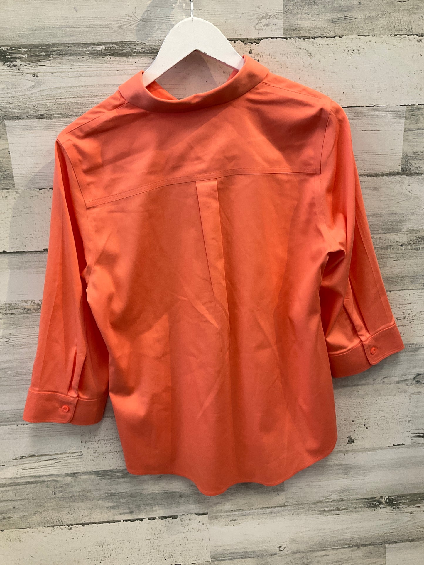 Top 3/4 Sleeve By Chicos In Orange, Size: S