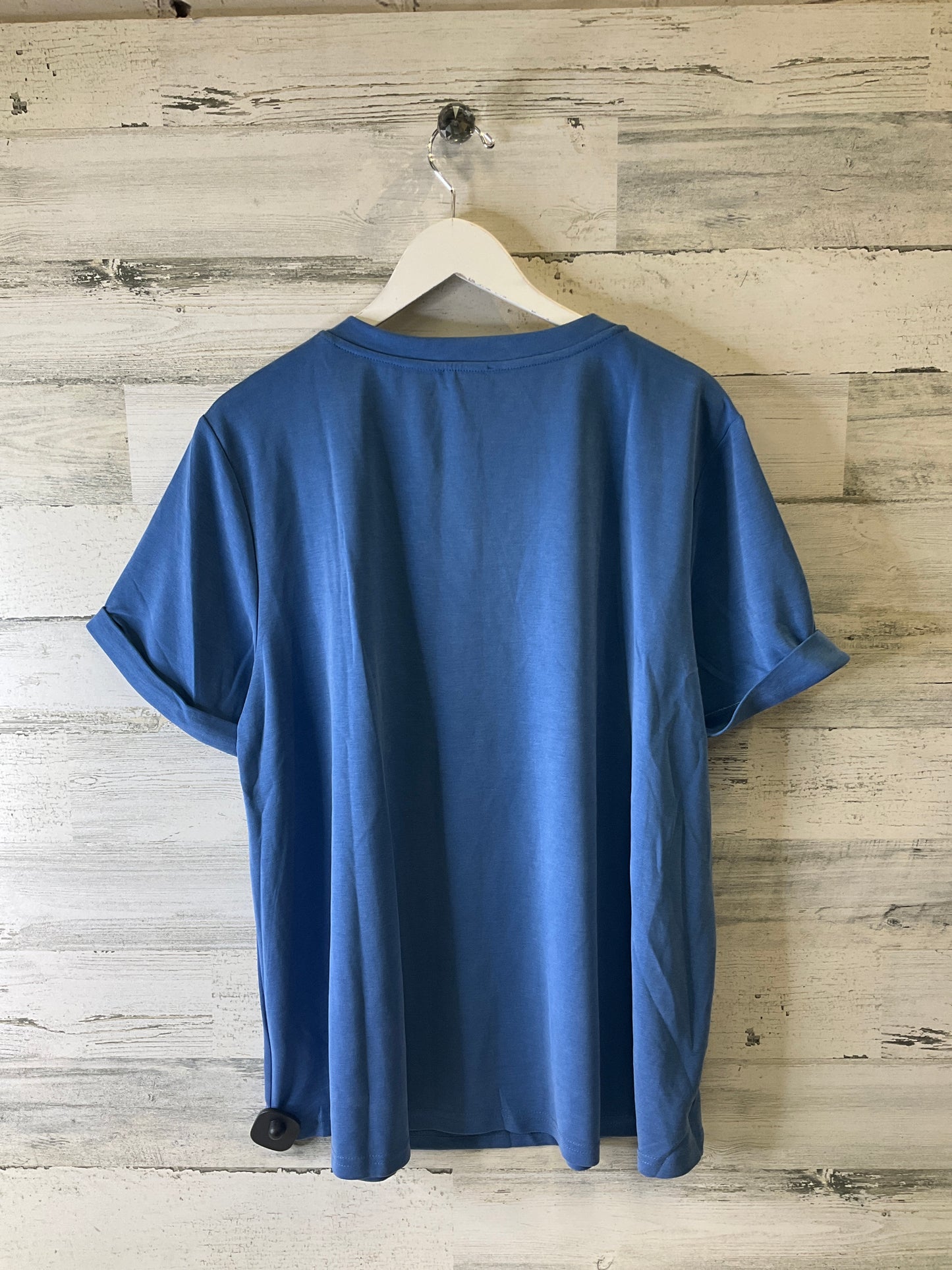 Top Short Sleeve By Oddi In Blue, Size: 2x