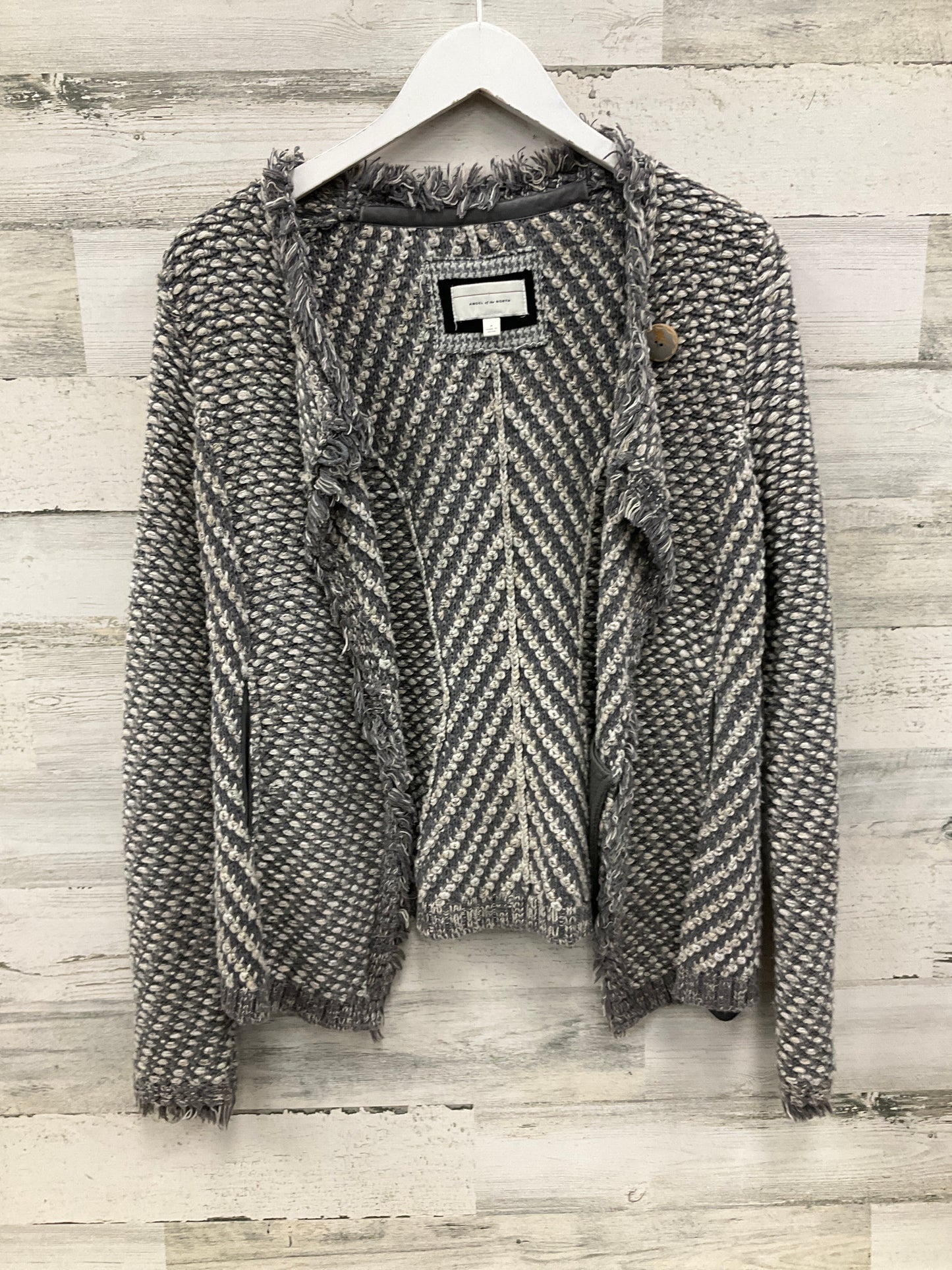 Sweater Cardigan By Clothes Mentor In Grey, Size: M