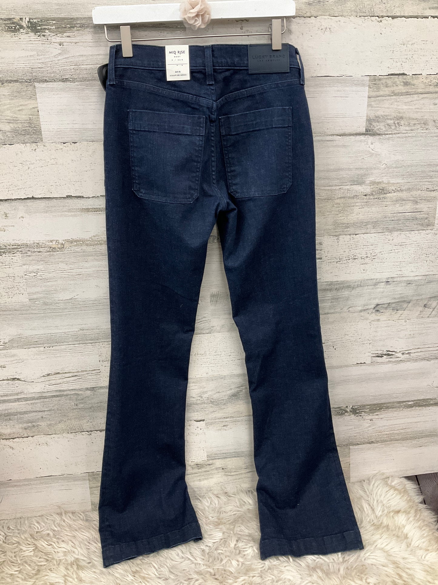 Jeans Flared By Lucky Brand In Blue Denim, Size: 2