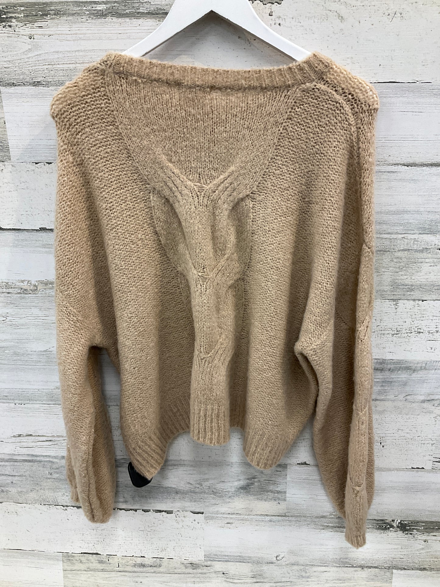 Sweater By Debut In Tan, Size: L