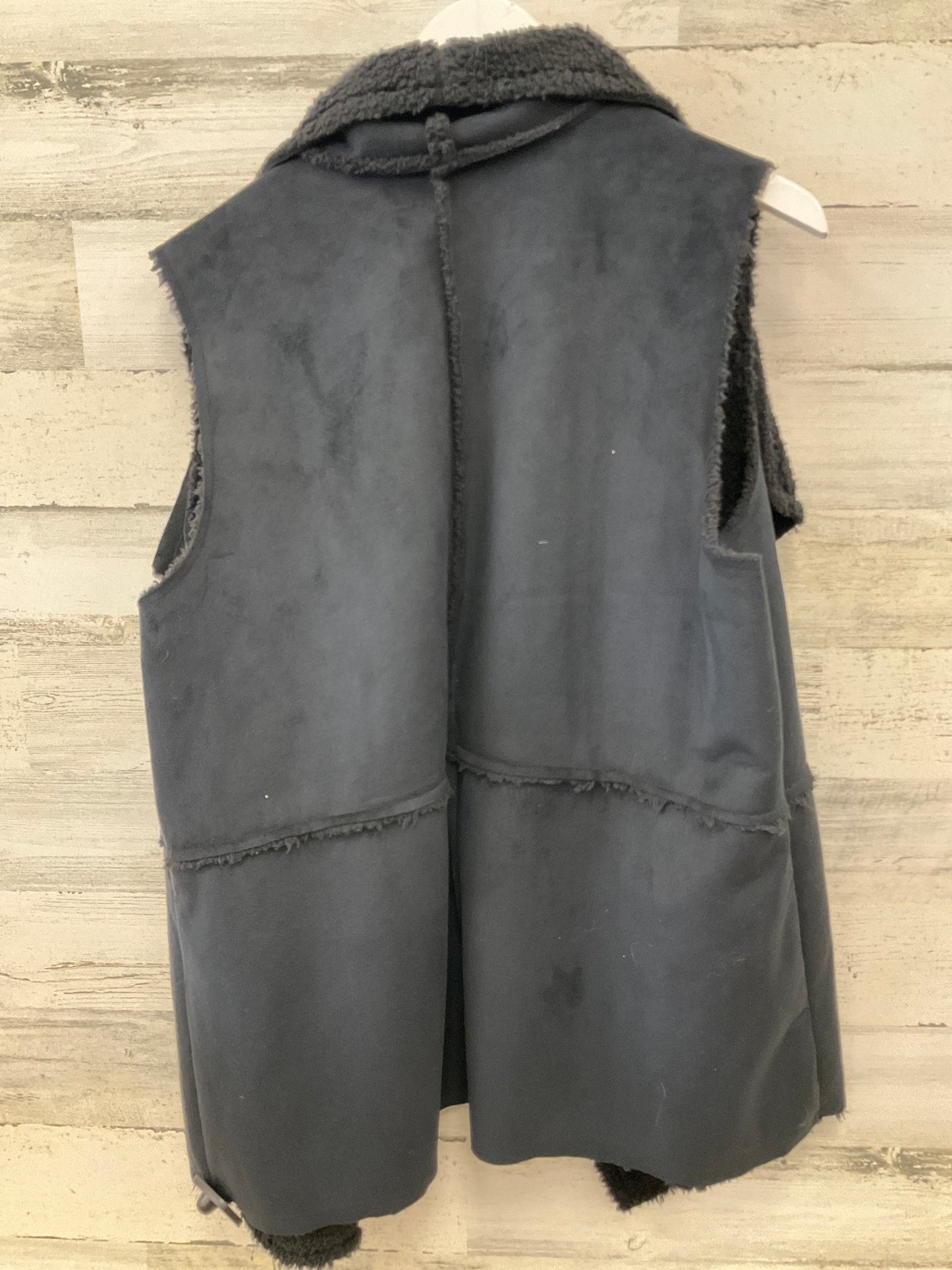 Vest Faux Fur & Sherpa By Caslon In Black, Size: 2x