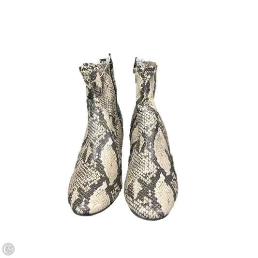 Boots Ankle Heels By Time And Tru In Snakeskin Print, Size: 10
