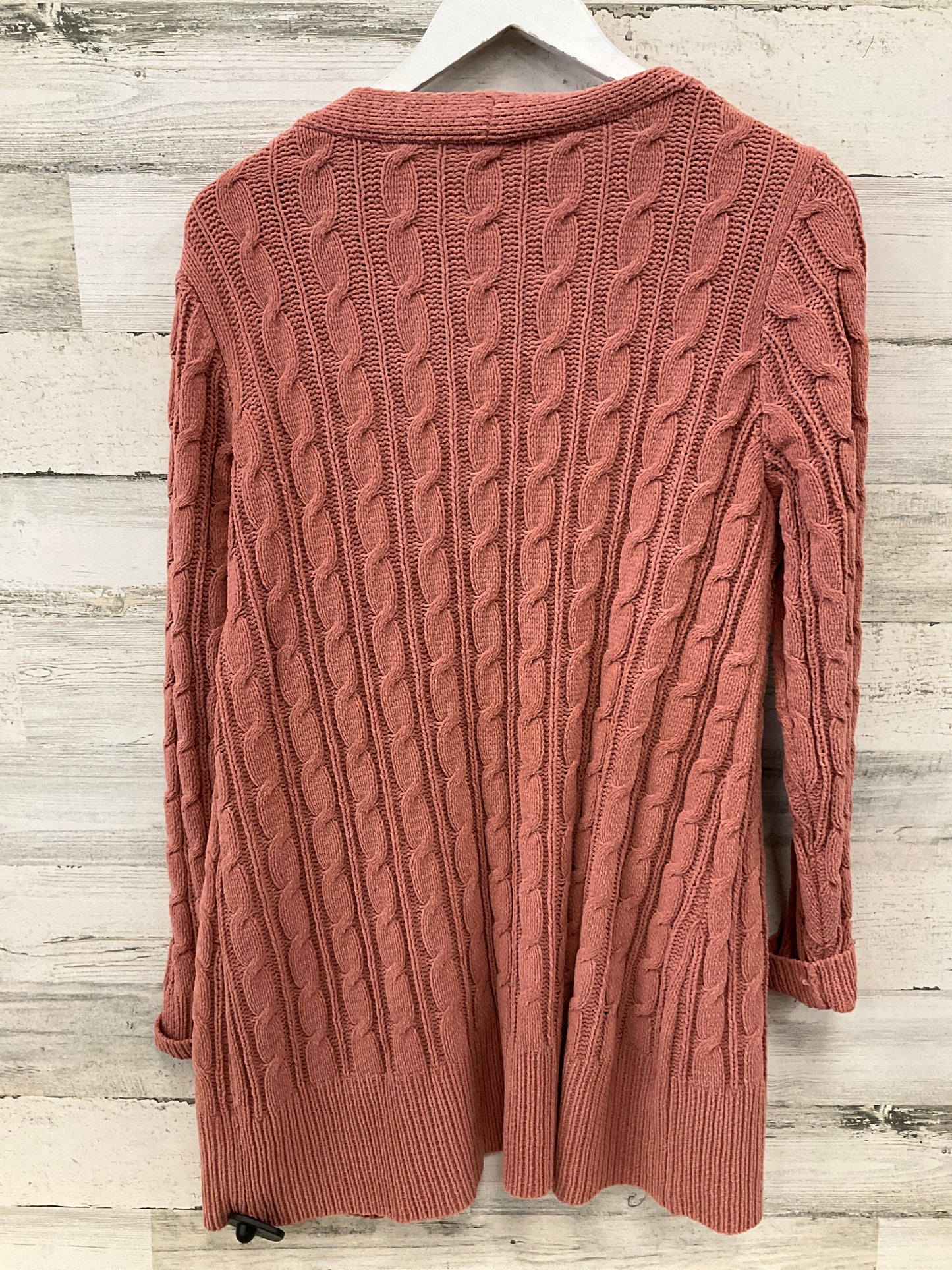 Sweater Cardigan By Denim And Co Qvc In Mauve, Size: M