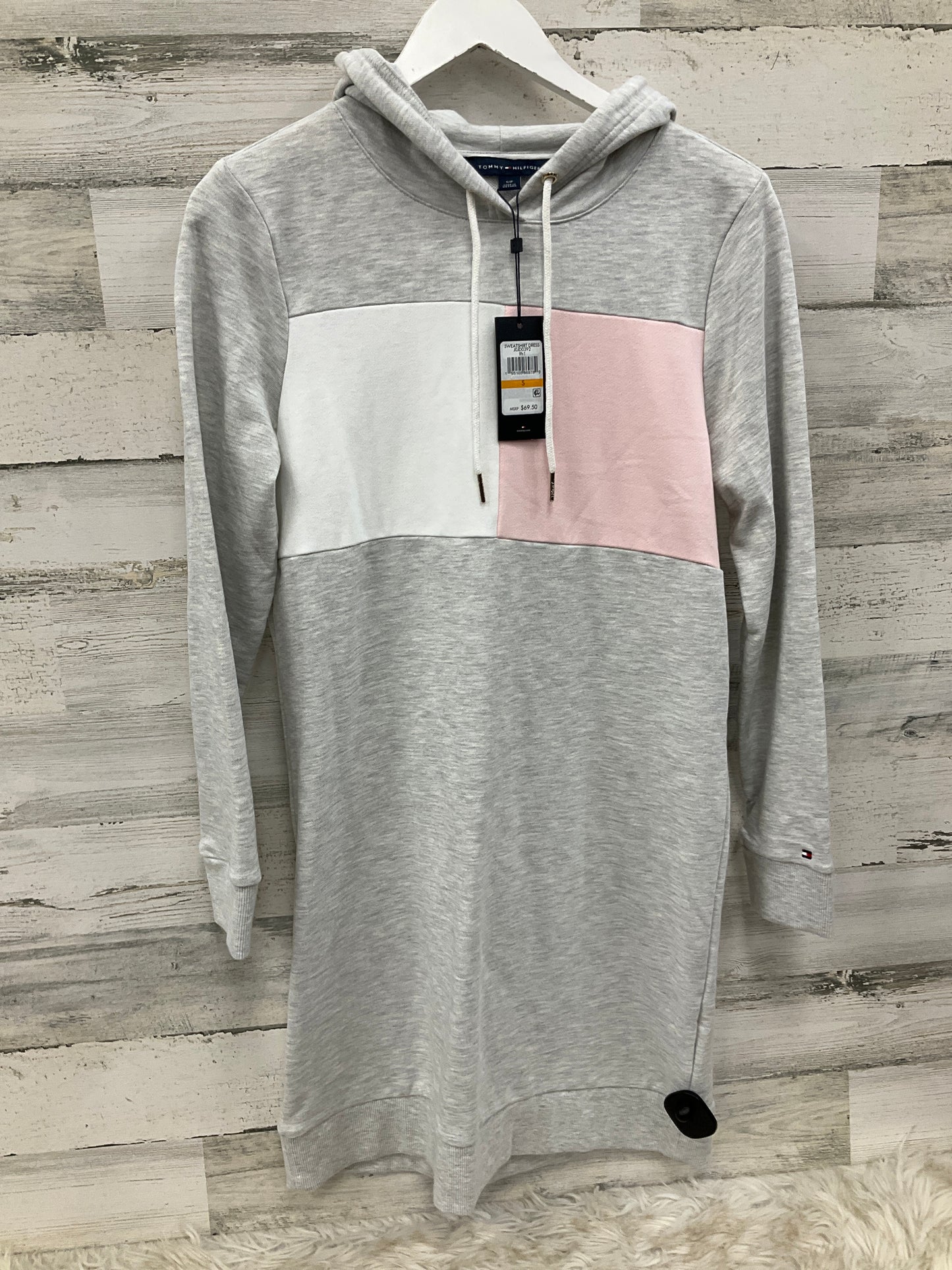 Dress Casual Midi By Tommy Hilfiger In Grey & Pink, Size: S