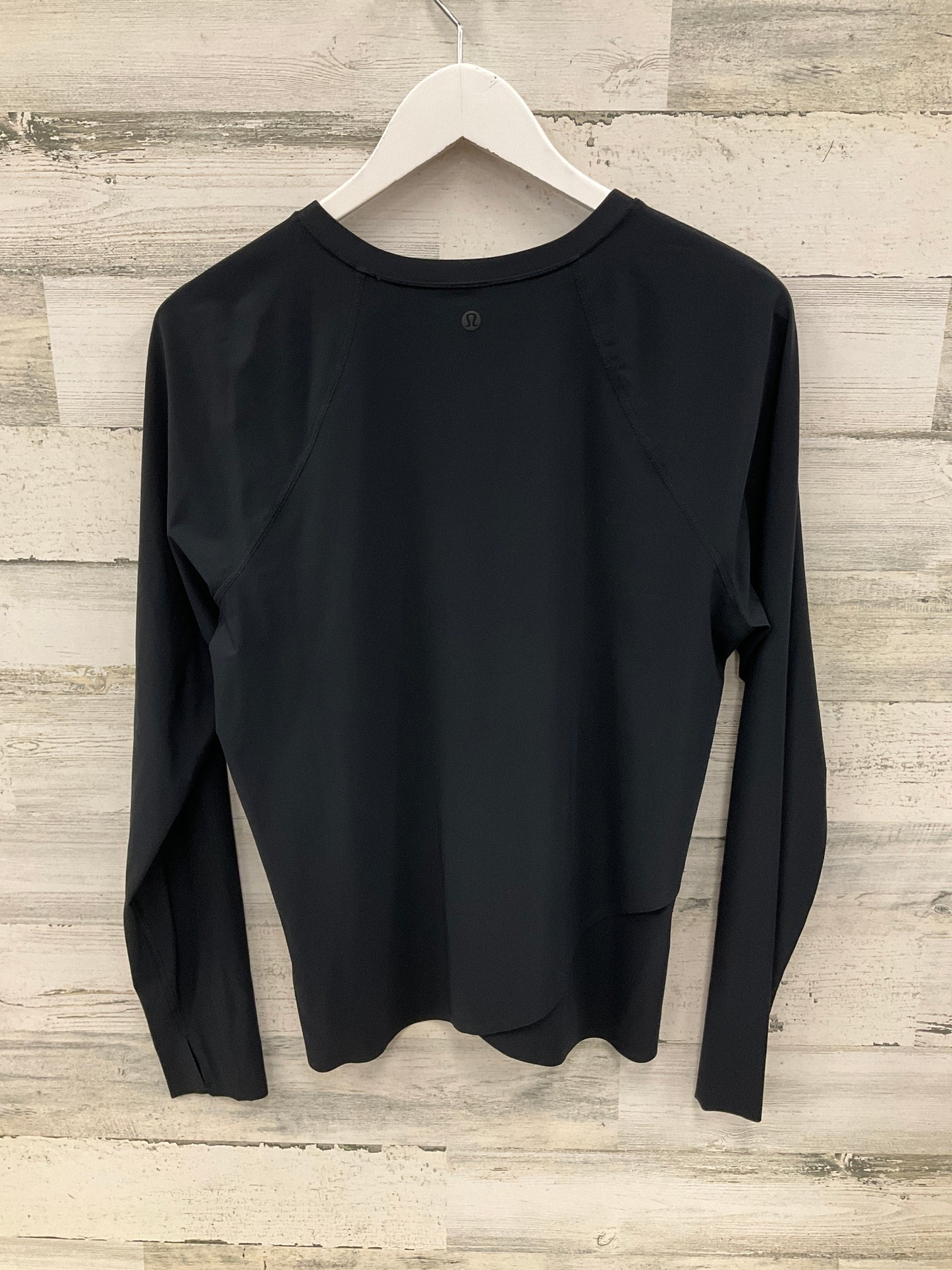 Athletic Top Long Sleeve Crewneck By Lululemon In Black, Size: 6