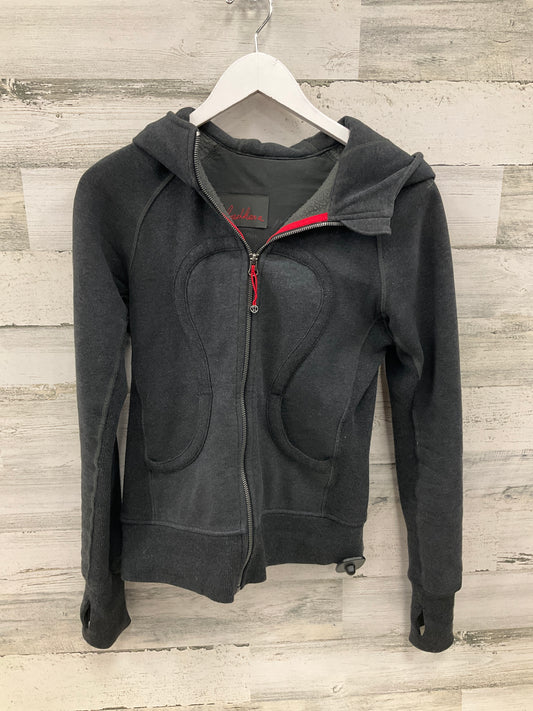 Athletic Jacket By Lululemon In Grey & Red, Size: 6