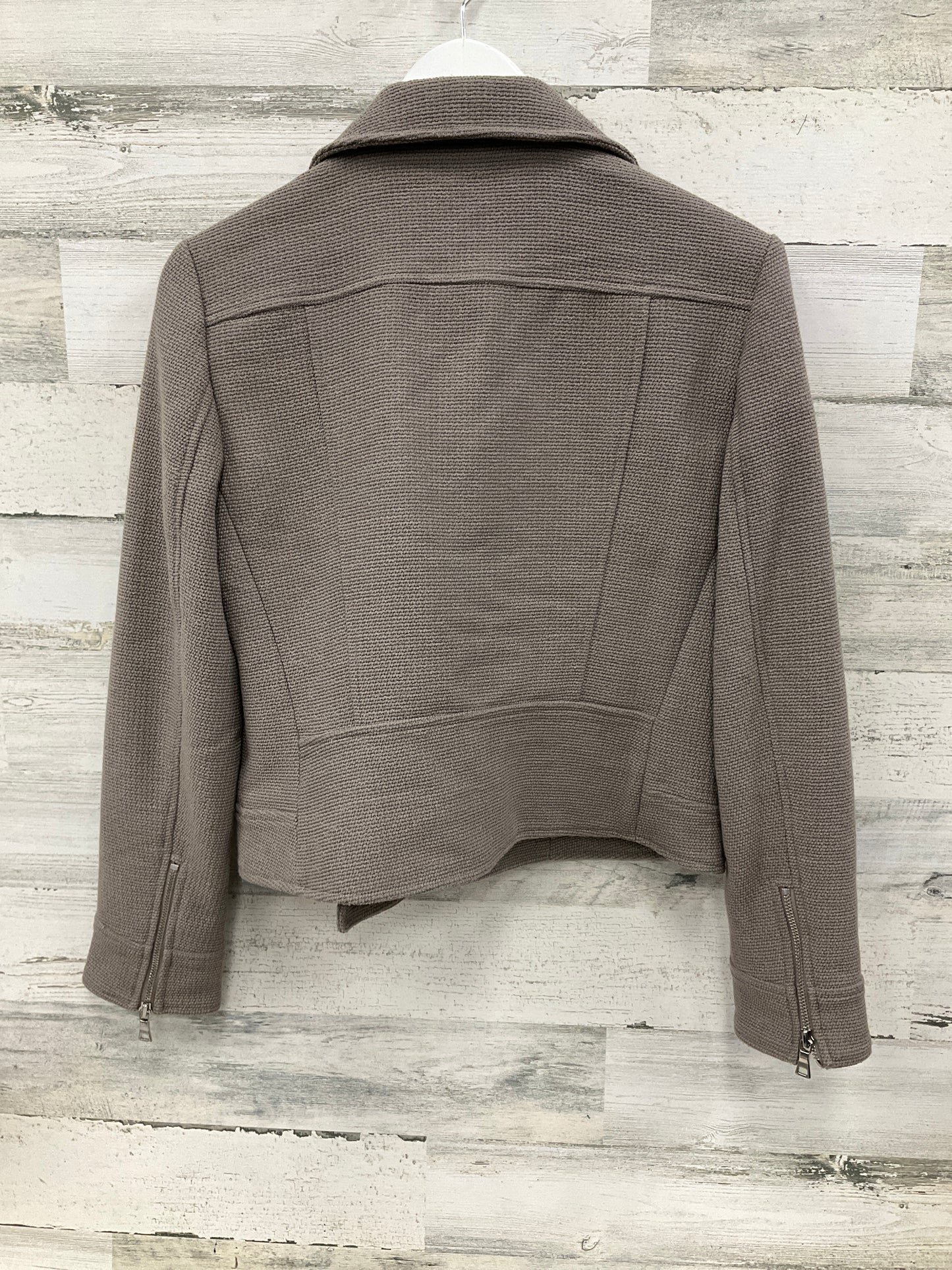 Jacket Moto By Ann Taylor In Taupe, Size: S