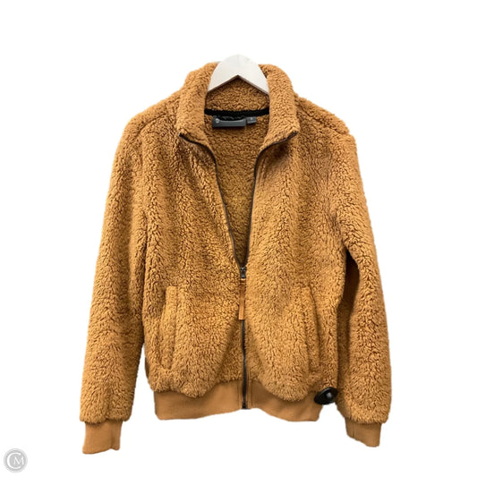 Jacket Fleece By Free Country In Brown, Size: S