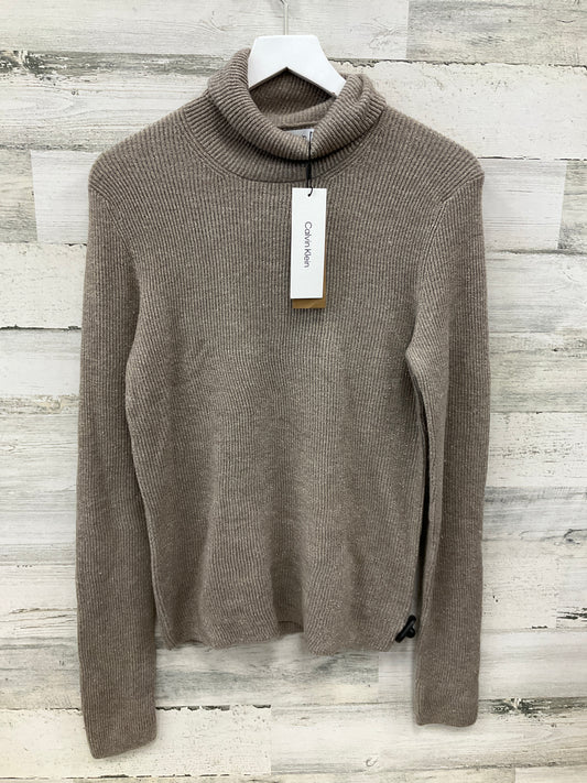 Sweater By Calvin Klein In Tan, Size: L