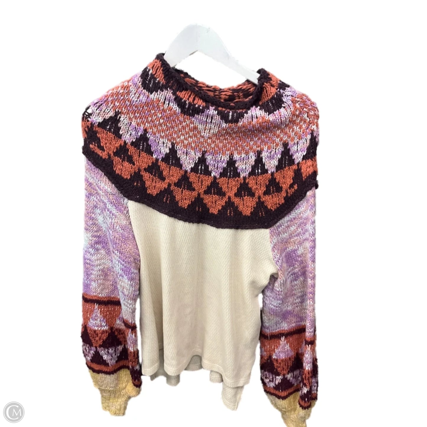 Top Long Sleeve By Free People In Multi-colored, Size: L