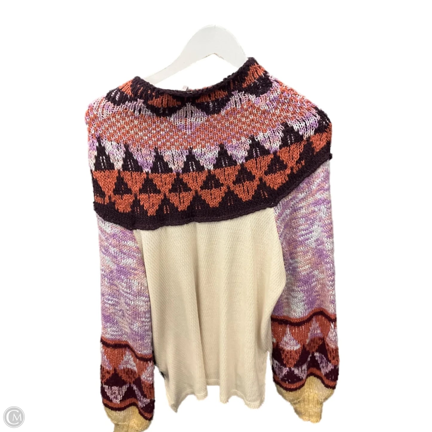 Top Long Sleeve By Free People In Multi-colored, Size: L