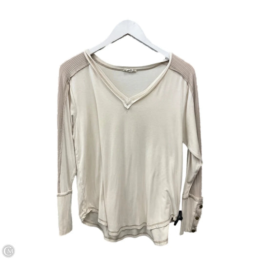 Top Long Sleeve By 143 Story In Cream, Size: S