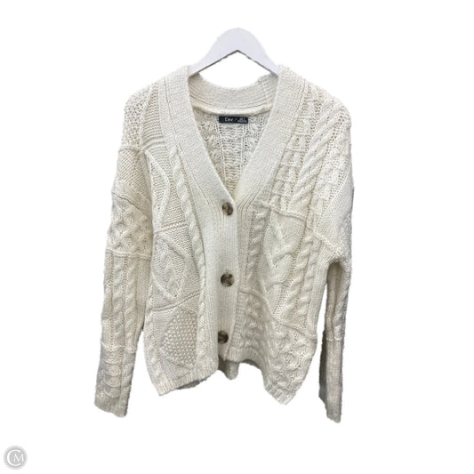 Sweater Cardigan By Dex In Cream, Size: S
