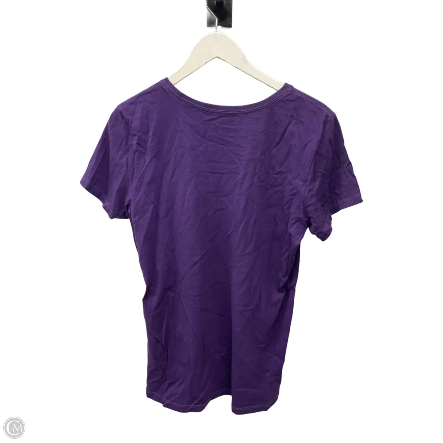 Top Short Sleeve By Life Is Good In Purple, Size: L