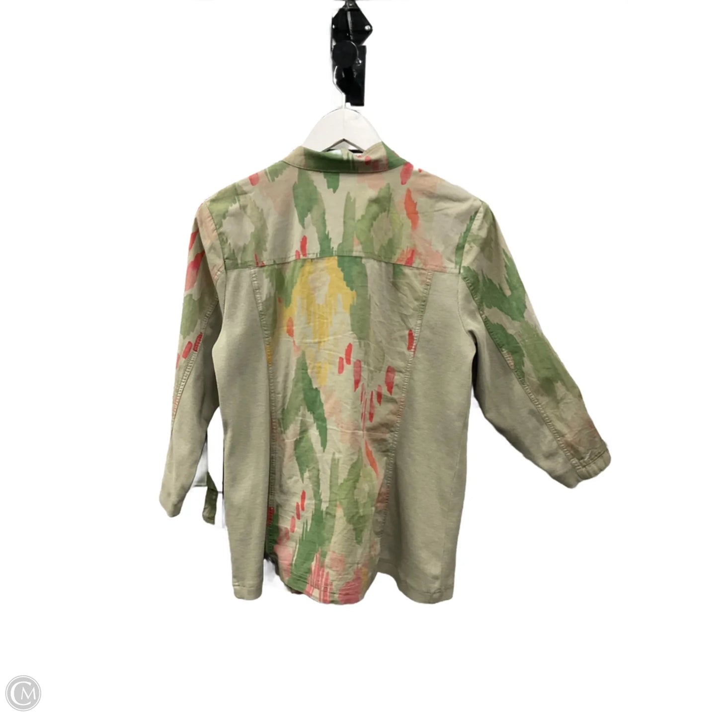 Jacket Utility By Chicos In Green, Size: M