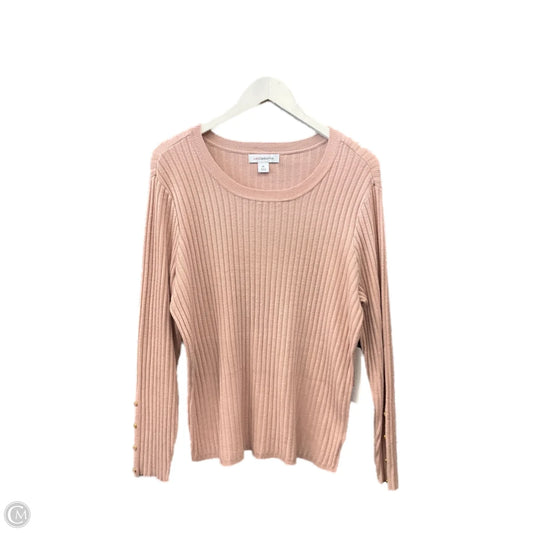 Sweater By Liz Claiborne In Pink, Size: Xl