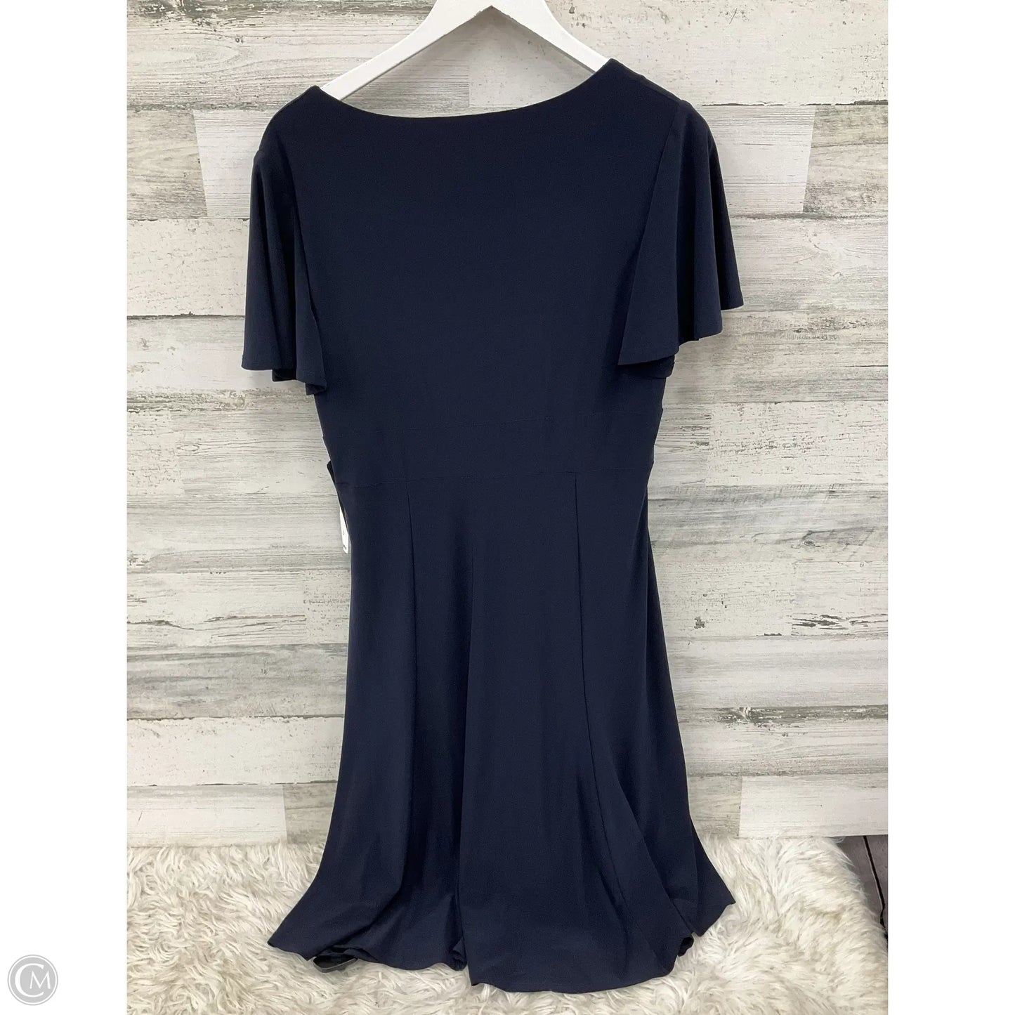 Dress Casual Midi By Chaps In Navy, Size: L