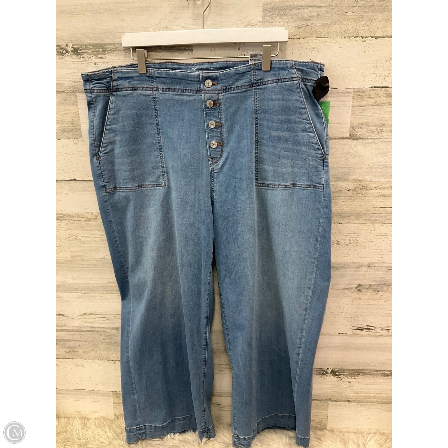 Jeans Wide Leg By Chicos In Blue Denim, Size: 20