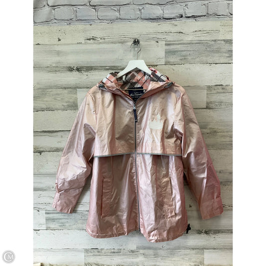 Jacket Windbreaker By Clothes Mentor In Pink, Size: L