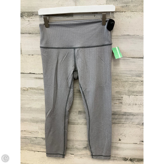 Athletic Leggings By Lululemon In Grey & White, Size: 8