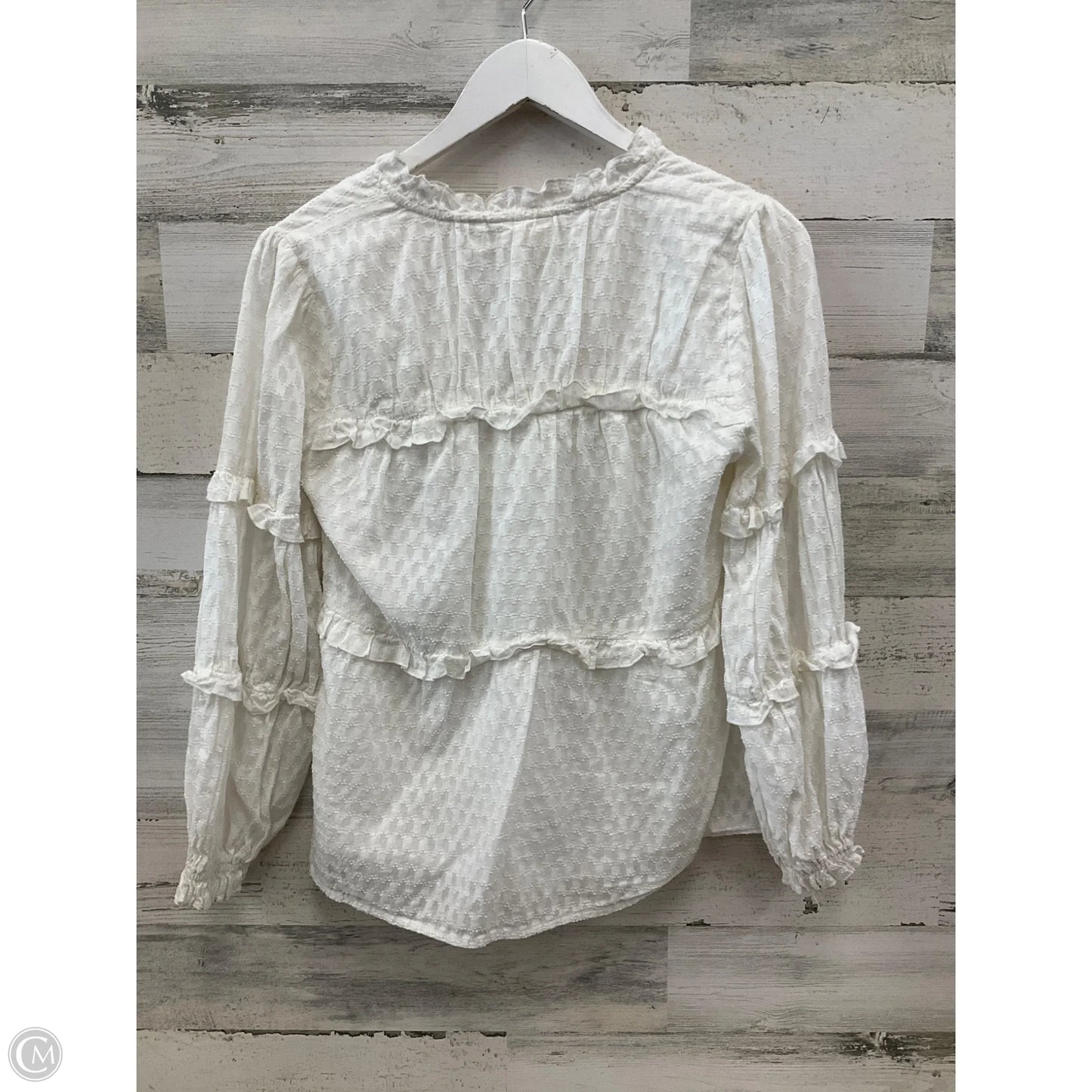 Top Long Sleeve By Maeve In White, Size: Xs