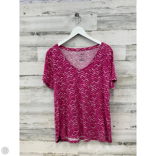 Top Short Sleeve By Sonoma In Pink, Size: Xl