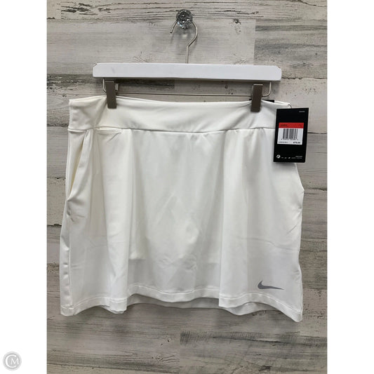 Athletic Skort By Nike Apparel In White, Size: L