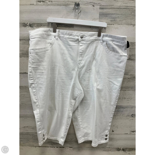 Capris By Gloria Vanderbilt In White, Size: 24