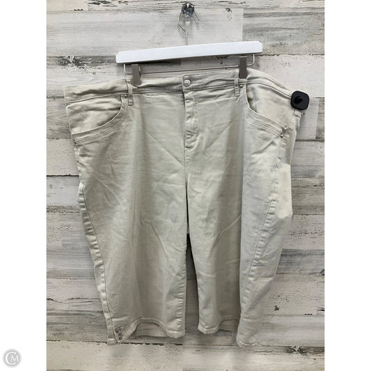 Capris By Gloria Vanderbilt In Tan, Size: 24