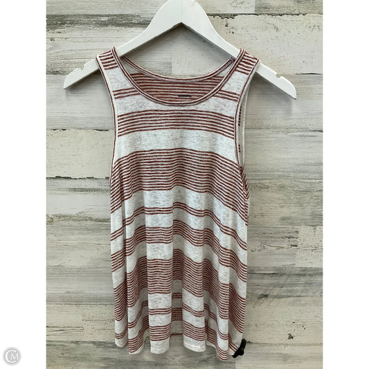 Top Sleeveless By Sonoma In Orange & White, Size: S