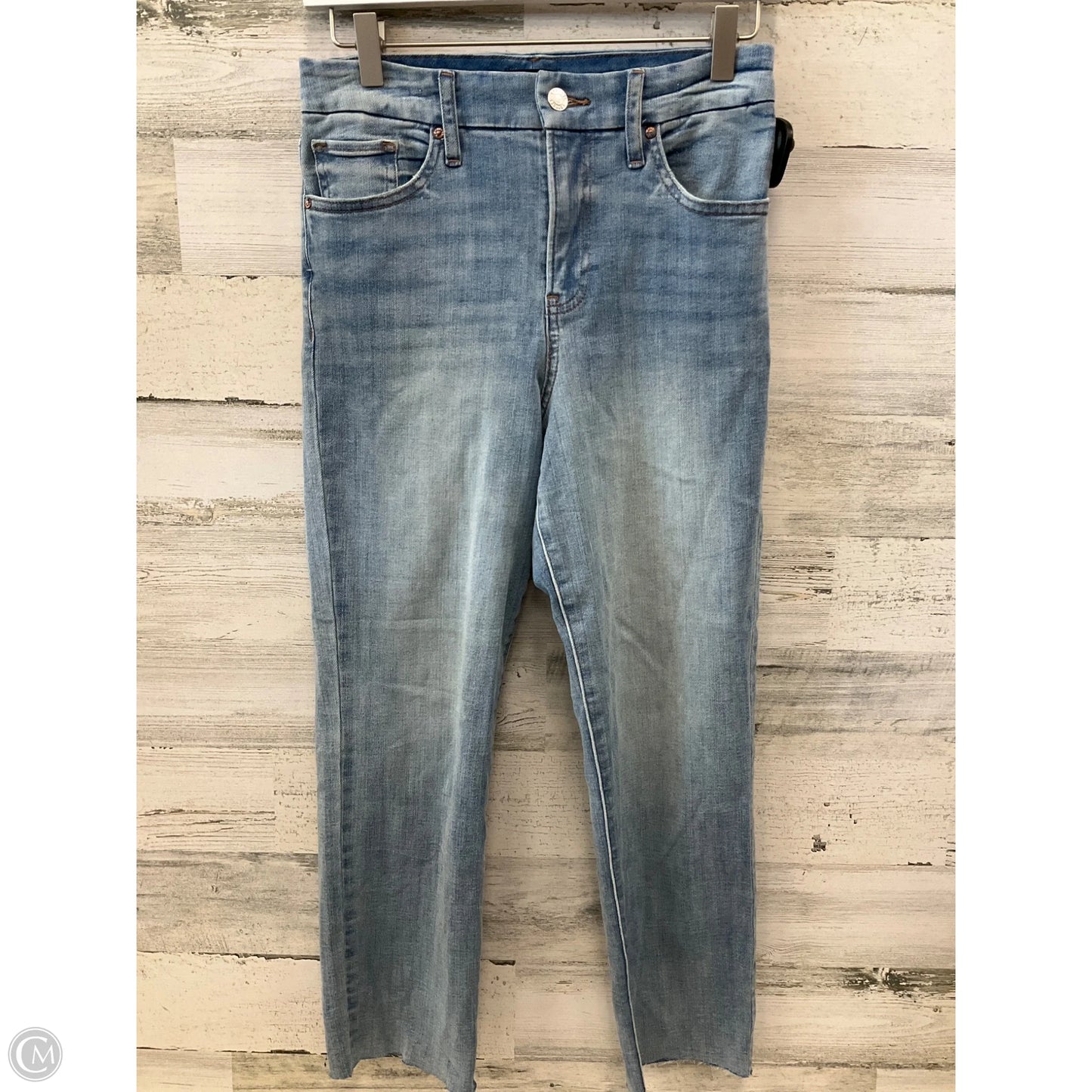 Jeans Cropped By Express In Blue Denim, Size: 2