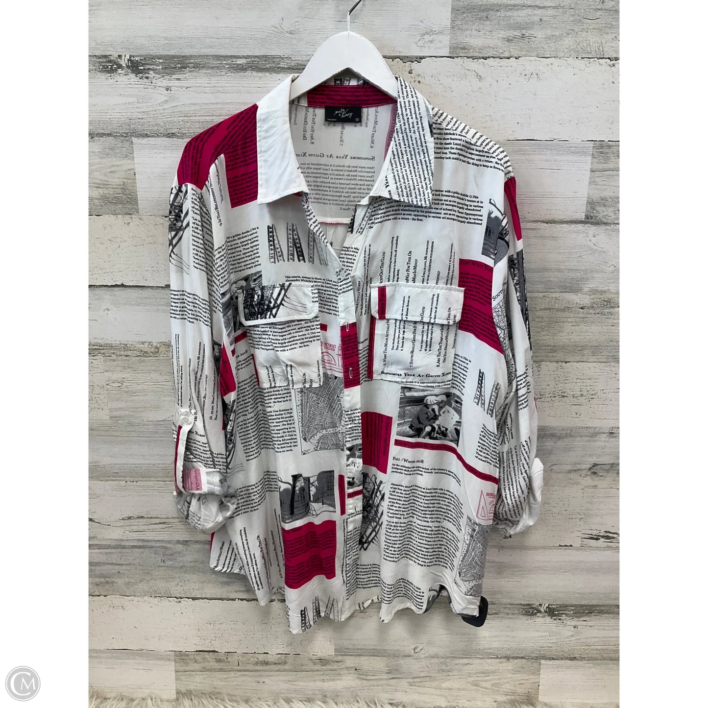 Top 3/4 Sleeve By Clothes Mentor In White, Size: 3x