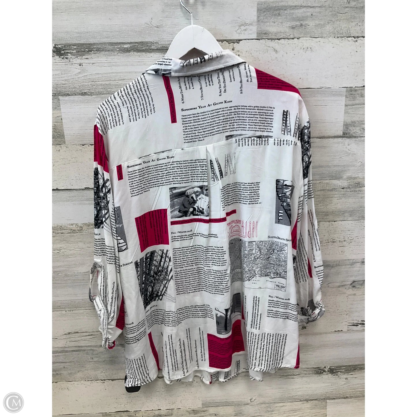 Top 3/4 Sleeve By Clothes Mentor In White, Size: 3x