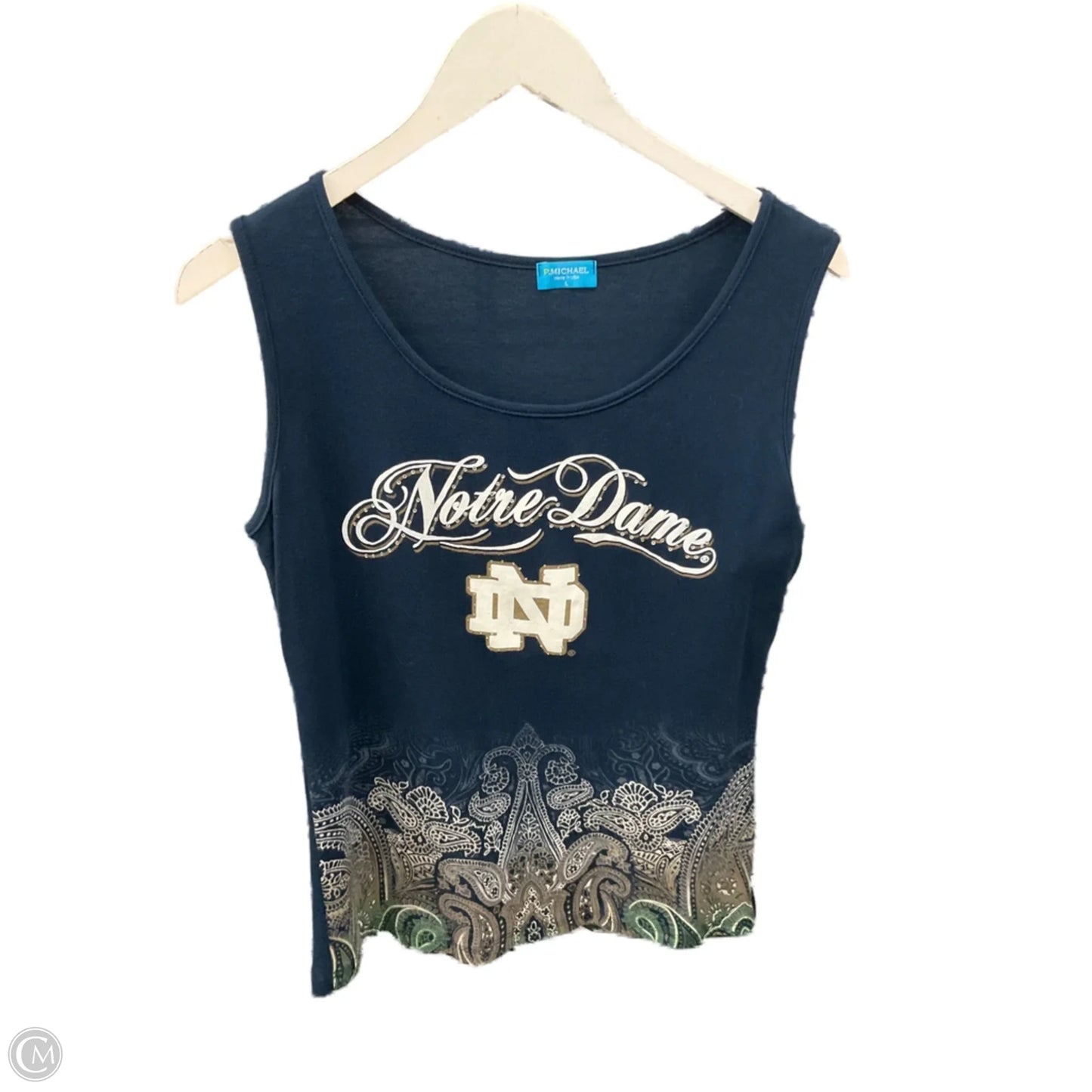 Athletic Top Short Sleeve By Clothes Mentor In Navy, Size: L
