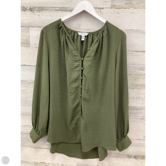 Top Long Sleeve By Nine West Apparel In Green, Size: 1x