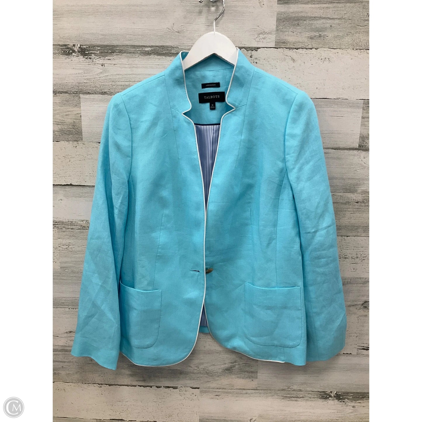Blazer By Talbots In Aqua, Size: M