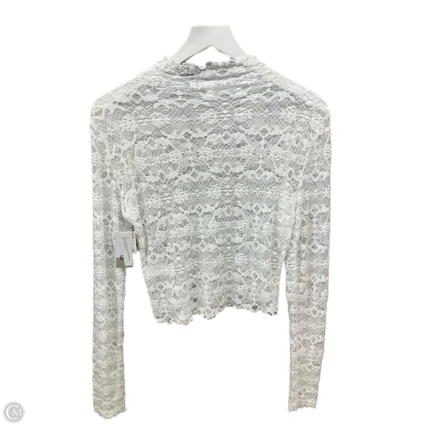 Top Long Sleeve By Bp In White, Size: M