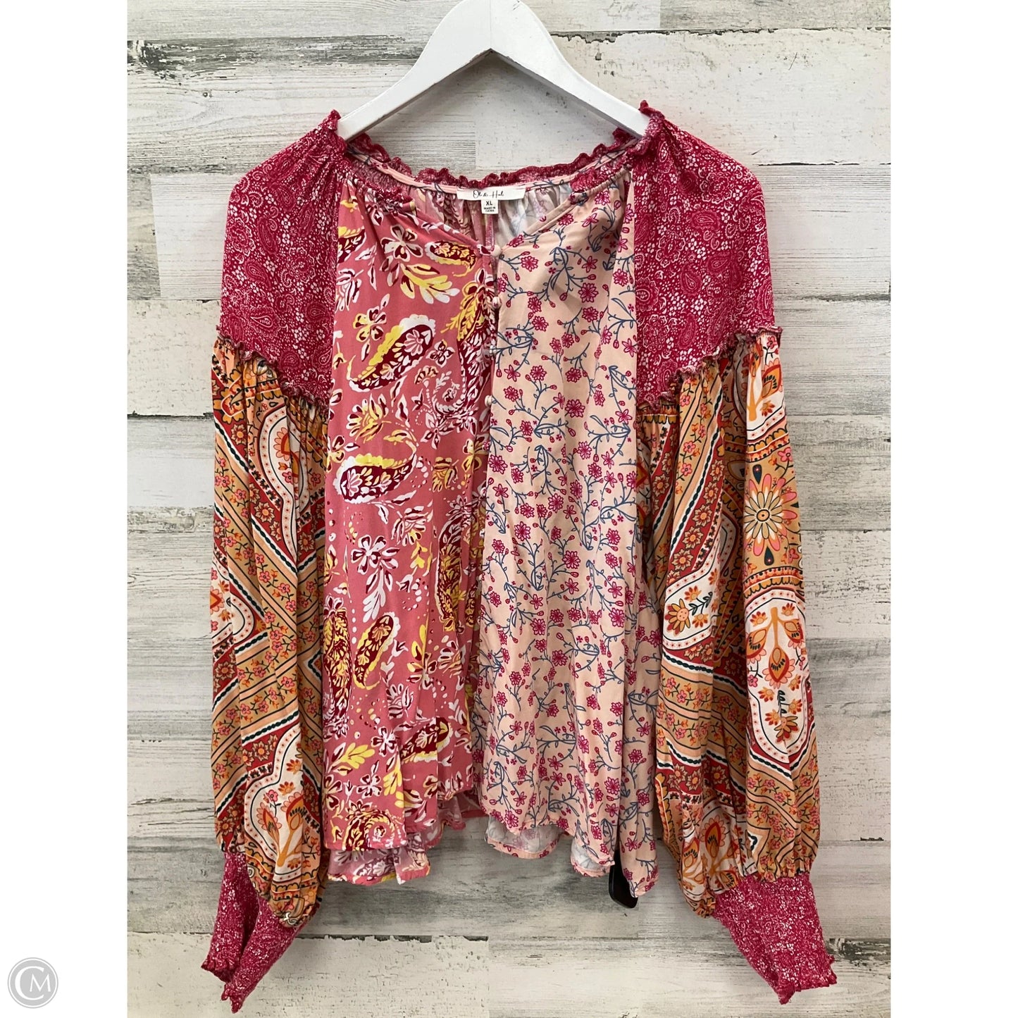 Top Long Sleeve By Oli & Hali In Multi-colored, Size: Xl