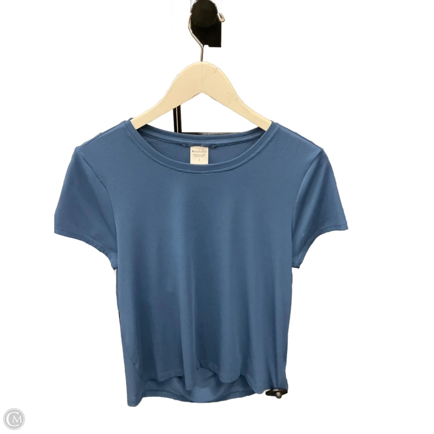 Athletic Top Short Sleeve By Athleta In Blue, Size: S