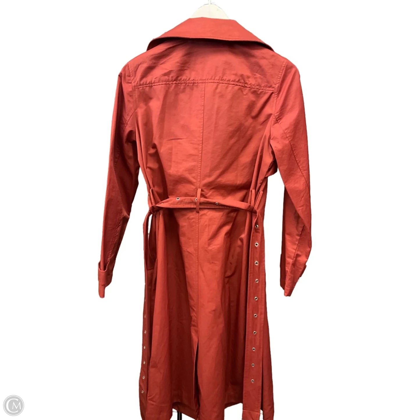 Coat Trench Coat By Halogen In Orange, Size: S