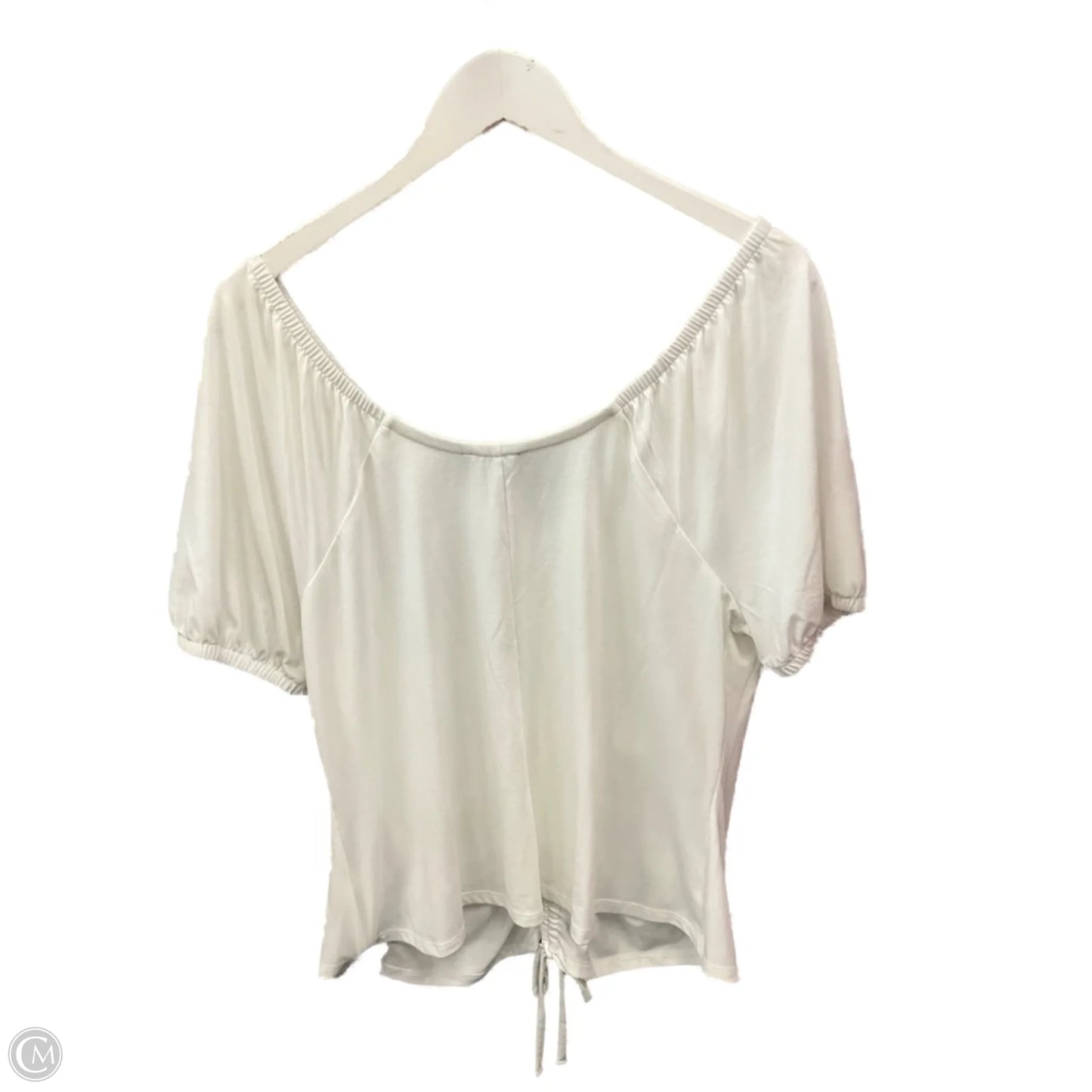 Top Short Sleeve By Lane Bryant In White, Size: Xl