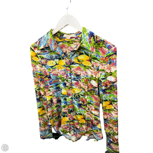 Top Long Sleeve By Etcetra In Multi-colored, Size: Xs