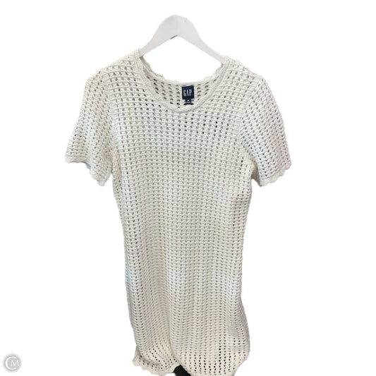 Dress Sweater By Gap In White, Size: M