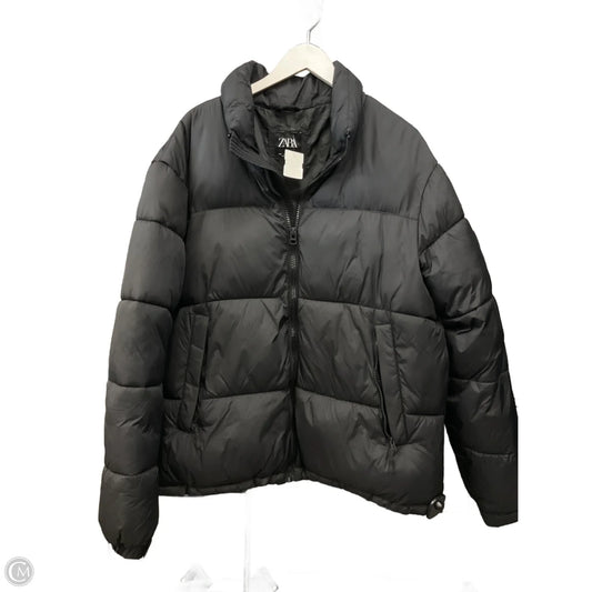 Jacket Puffer & Quilted By Zara In Black, Size: L
