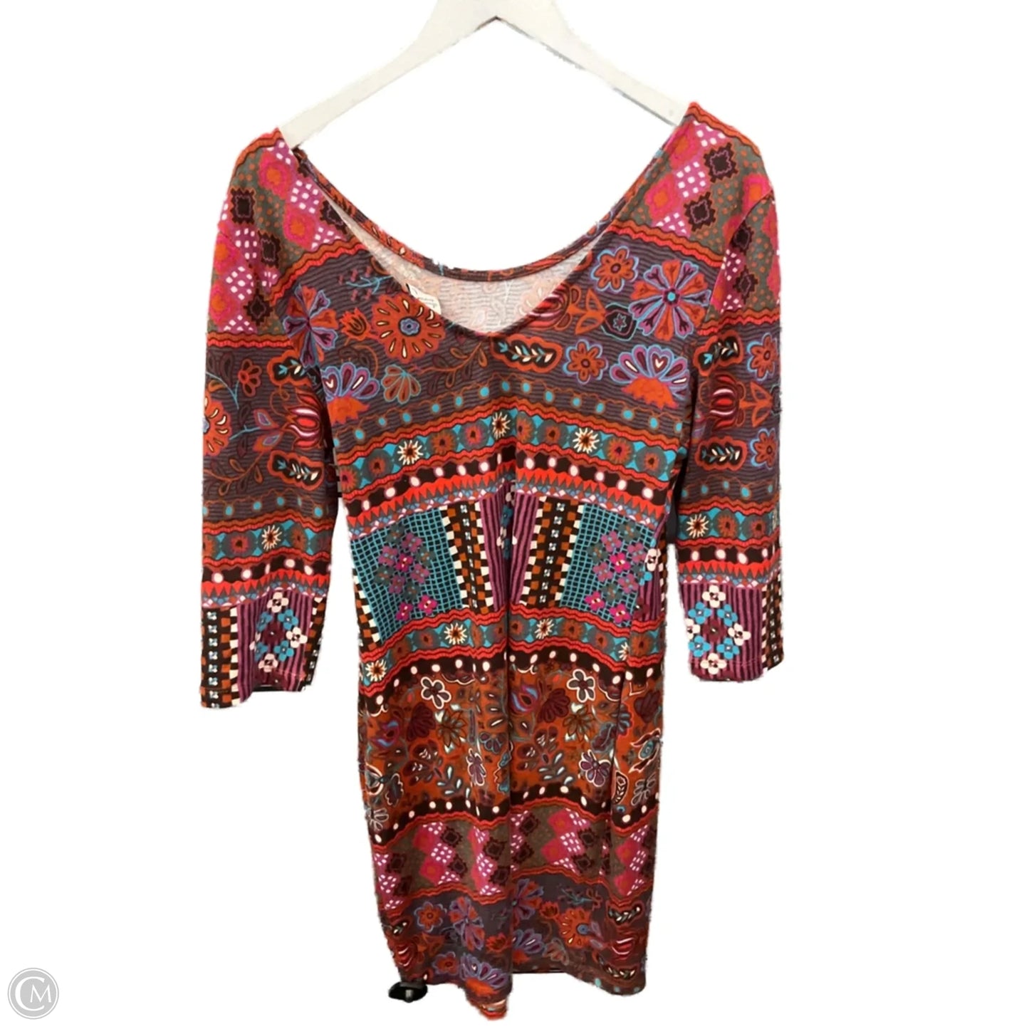 Tunic 3/4 Sleeve By American Rag In Multi-colored, Size: L