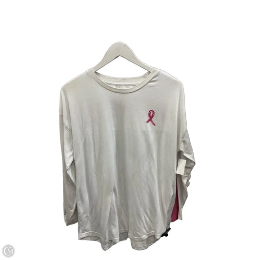 Top Long Sleeve By Clothes Mentor In White, Size: L