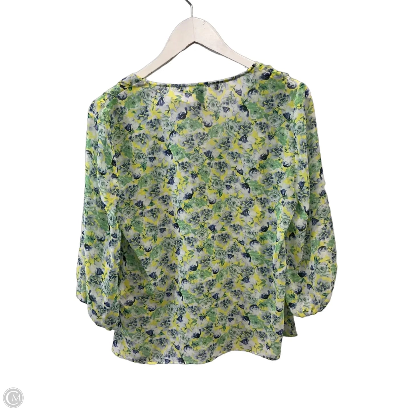 Top 3/4 Sleeve By White House Black Market In Yellow, Size: S